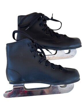 Vintage Brookfield FirStee Figure Skates Style 11 Black Double Runner Beginner
